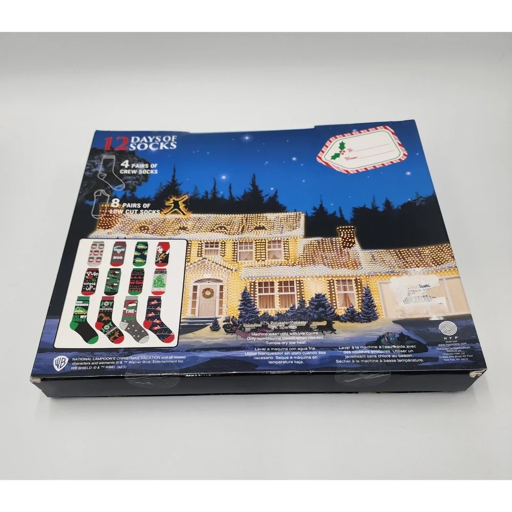 National Lampoons‎ Christmas Vacation 12 Days Of Socks Size 6-12